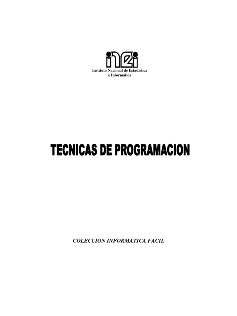Técnicas de Programación Esenciales | PDF | Algoritmos | Programa de ...