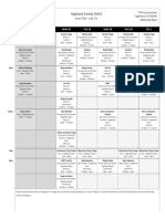 Highland Family YMCA Schedule