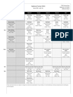 Highland YMCA June 25-July 1 Class Schedule