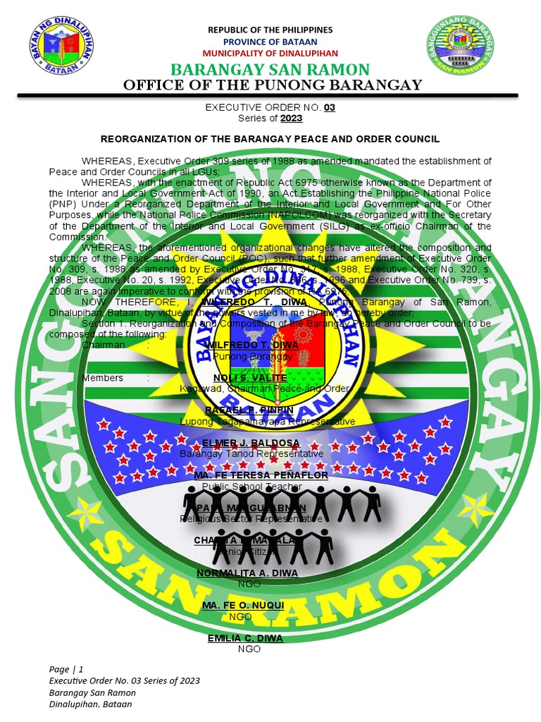 Reorganization of Barangay Peace Council | PDF | Government | Justice