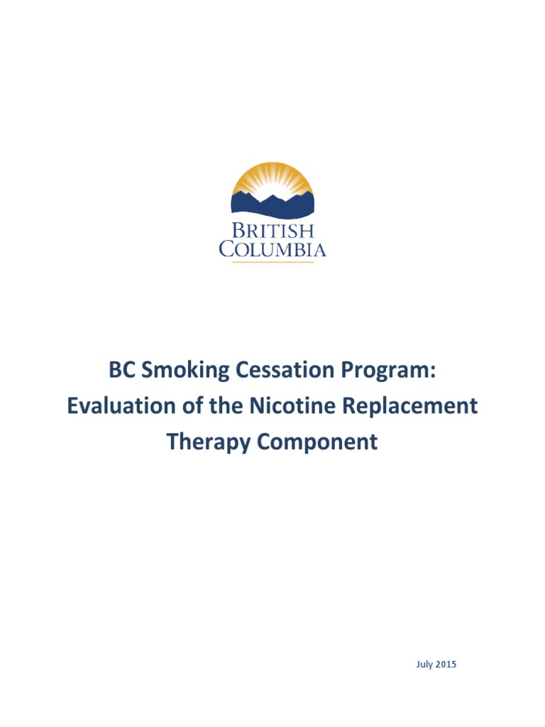 BC Smoking Cessation Program Evaluation of The Nicotine Replacement