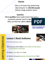 Year 9 Lesson 1 Rock Anthems