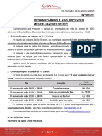 Circular Crianças, Intermediários E Adolescentes Mês de Janeiro de 2023