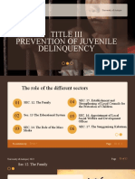 Title 3 Prevention of Juvenile Delinquency