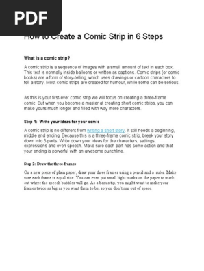 COMIC STRIP GUIDELINES