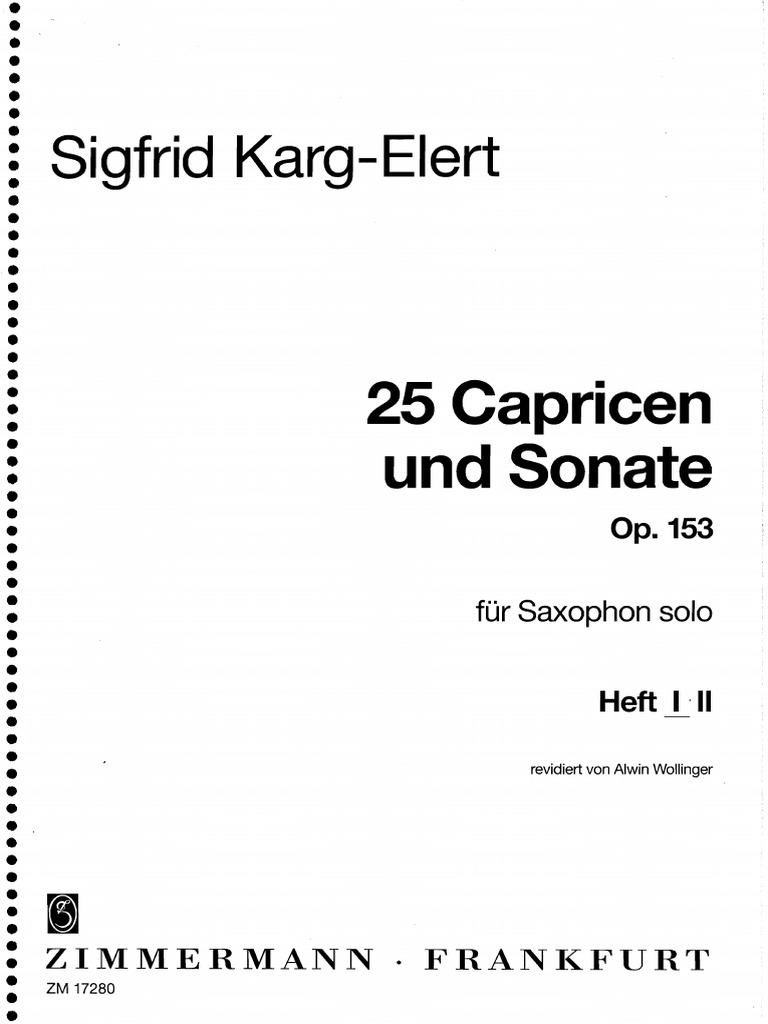 KargElert 25 Capricen Und Sonate Op.153 PDF
