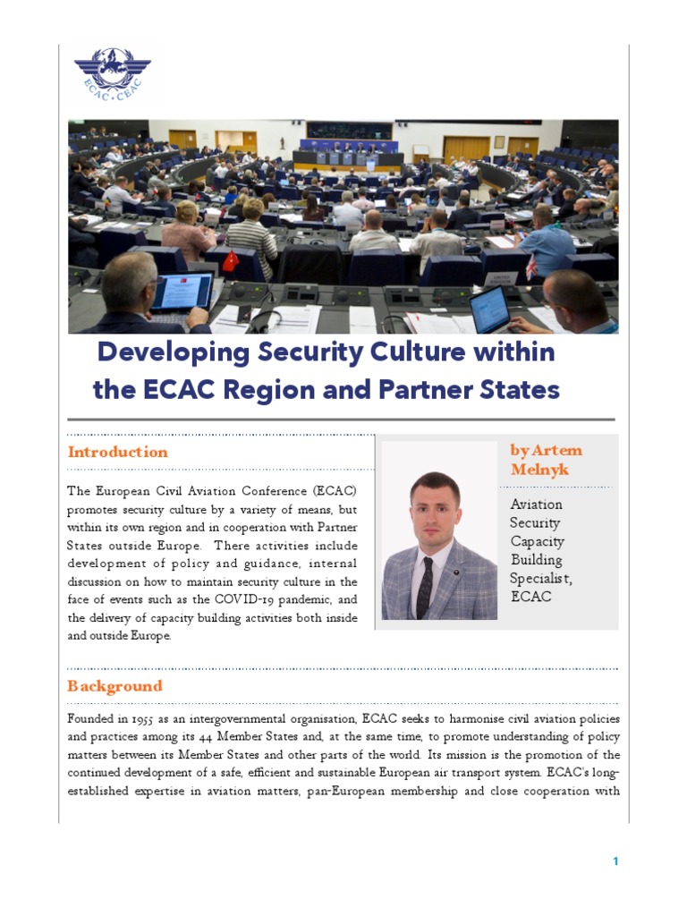Artem Melnyk - Developing Security Culture Within The ECAC Region and ...
