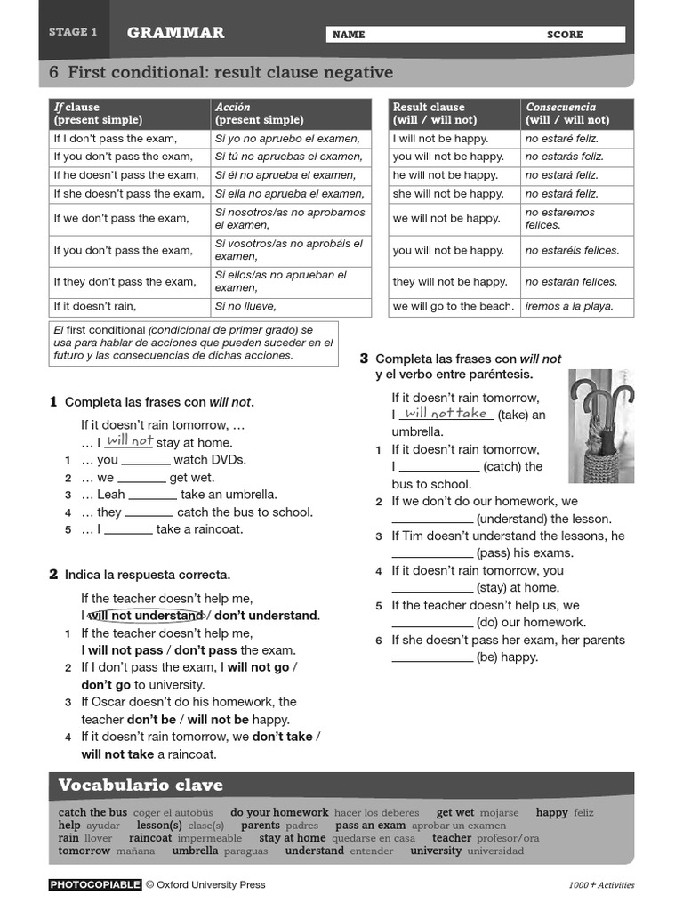 64 6 first conditional result clause negative pdf