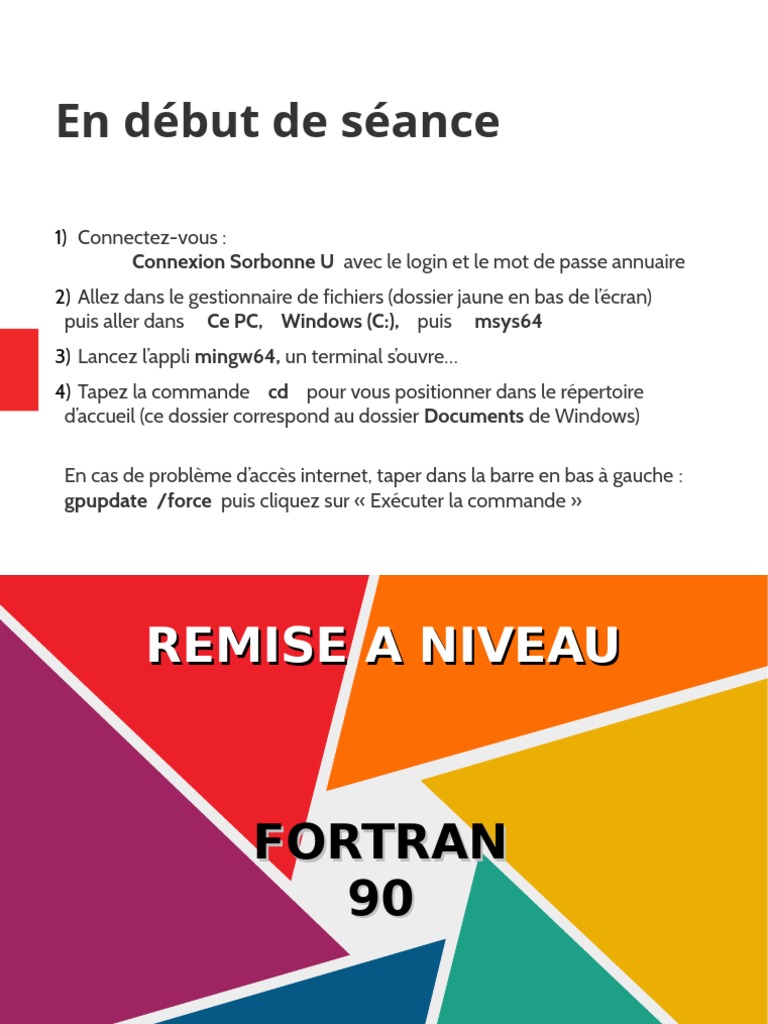 Guide d'utilisation de FORTRAN 90 | PDF | Programme informatique ...