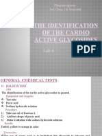 The Identification of The Cardio Active Glycosides: Pharmacognosy 3rd Class, 1st Semester