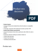 Product Mix Decisions and Differentiation Strategies