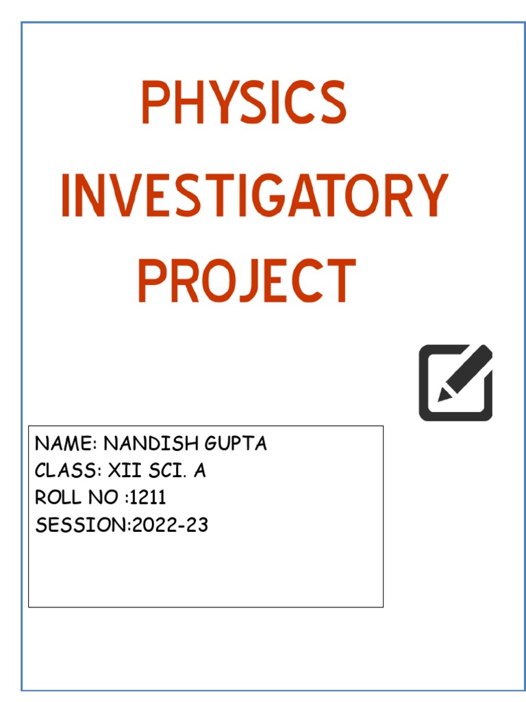 Electromagnetic Induction Project Report | PDF | Electromagnetic ...