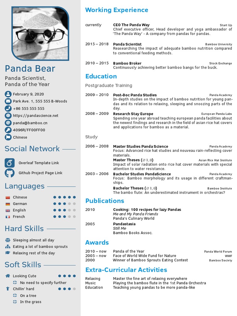 Forty Seconds CV | Download Free PDF | Giant Panda | Bamboo