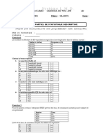 EXAMEN PARTIEL DE STATISTIQUE DESCRIPTIV - Porto