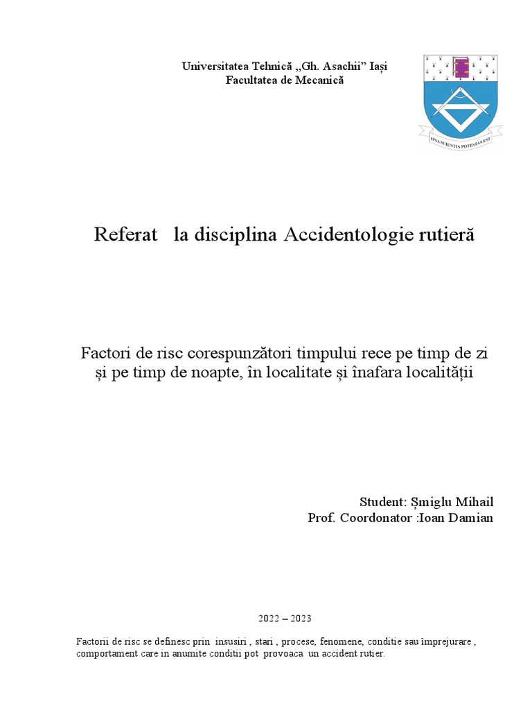 Referat Factori de Risc | PDF