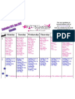 Classes Schedule 2011-2012
