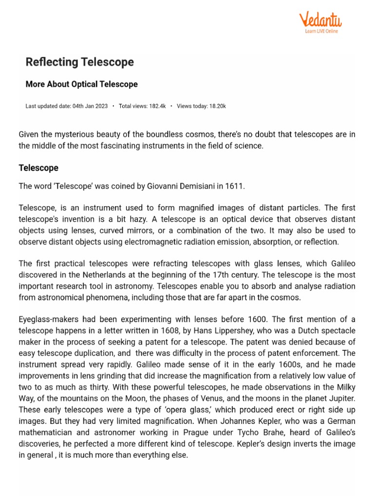 Reflecting Telescope PDF