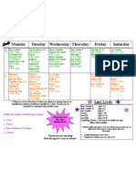 Classes Schedule 2011-2012