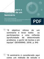 Diretrizes para A Realização de Um Seminário