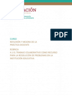 Rúbrica 4.1 El Trabajo Colaborativo Como Recurso para La Resolución de Problemas en La Institución Educativa