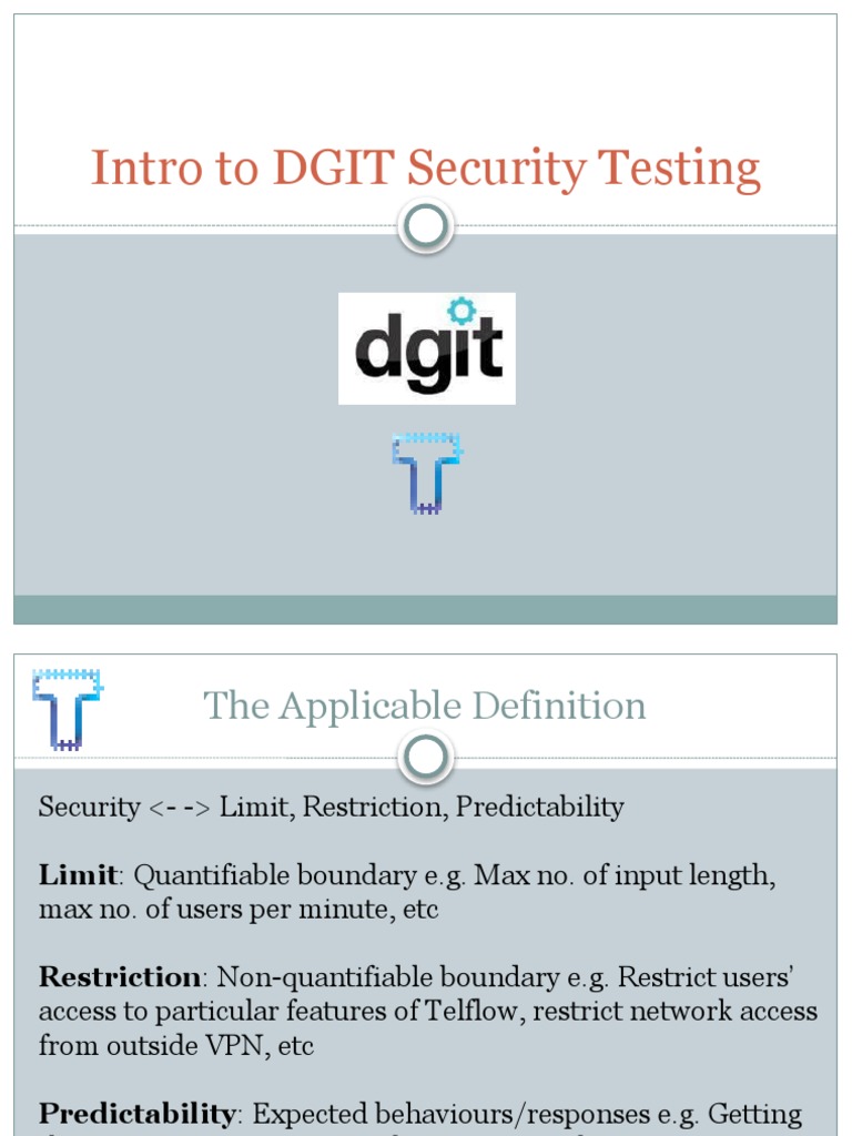 Intro To DGIT Security Testing | PDF | Vulnerability (Computing ...