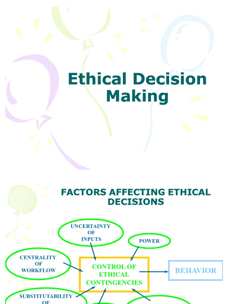 Ethical Decision Making