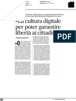 La Cultura Digitale Per Garantire Libertà Ai Cittadini - Il Corriere Adriatico Del 4 Gennaio 2023