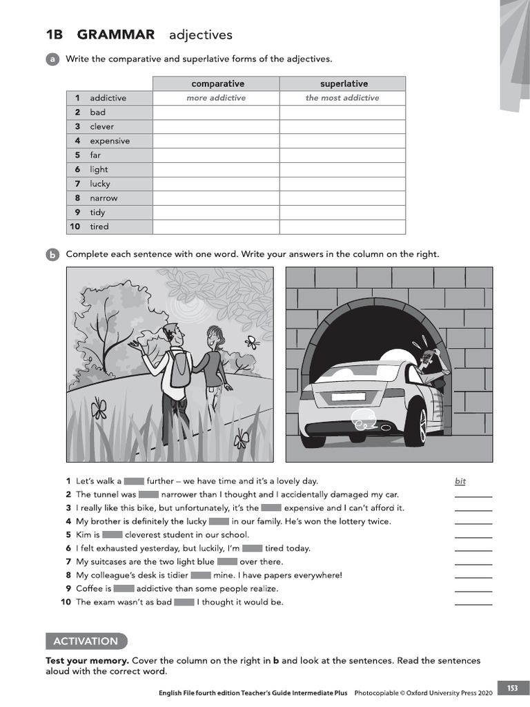 Degrees of comparison of adjectives and adverbs visual data 4