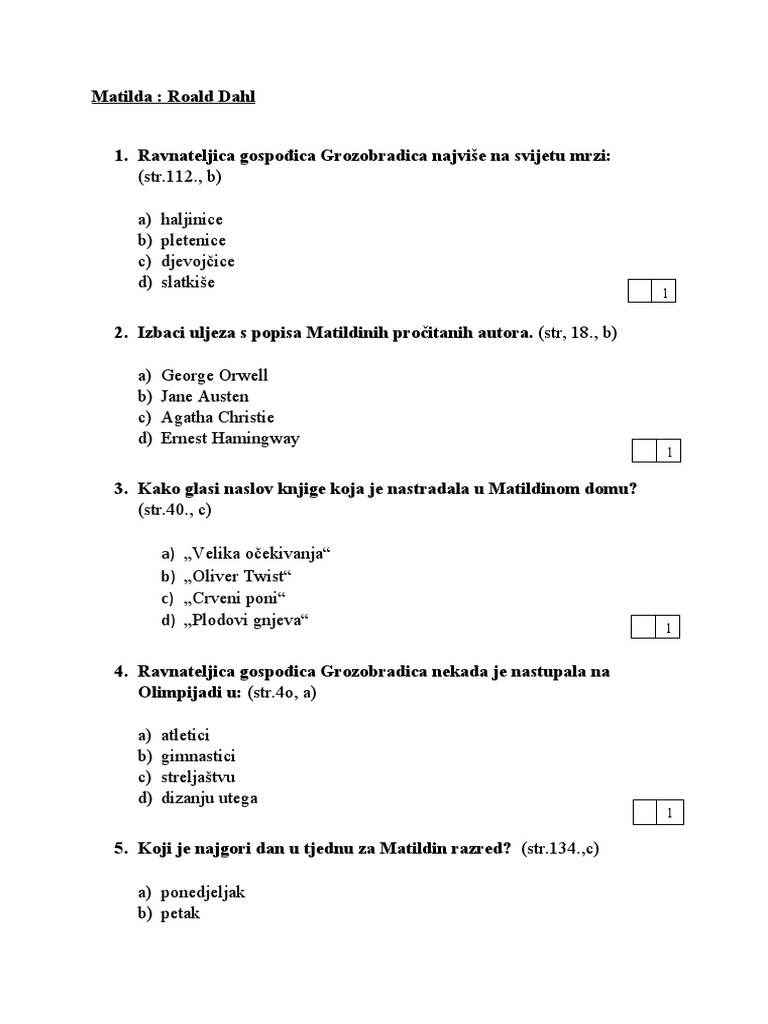 Matilda Rold Dahl PDF