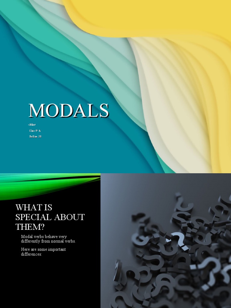 Modals Niket Pdf Verb Grammatical Tense