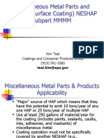 Miscellaneous Metal Parts and Products (Surface Coating) NESHAP Subpart MMMM