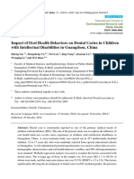 Impact of Oral Health Behaviors On Dental Caries in Children With Intellectual Disabilities in Guangzhou Cina