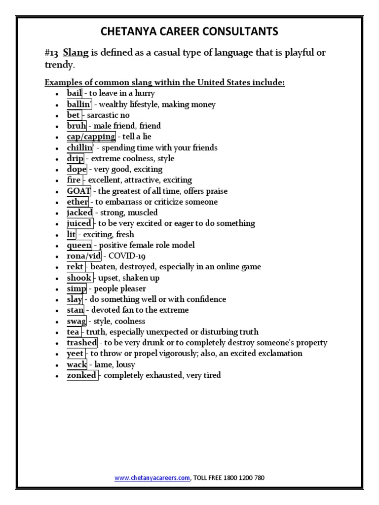 Lesson 13-Slangs PDF