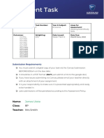 8 Science 2022 Assessment Task 2 SRP James U