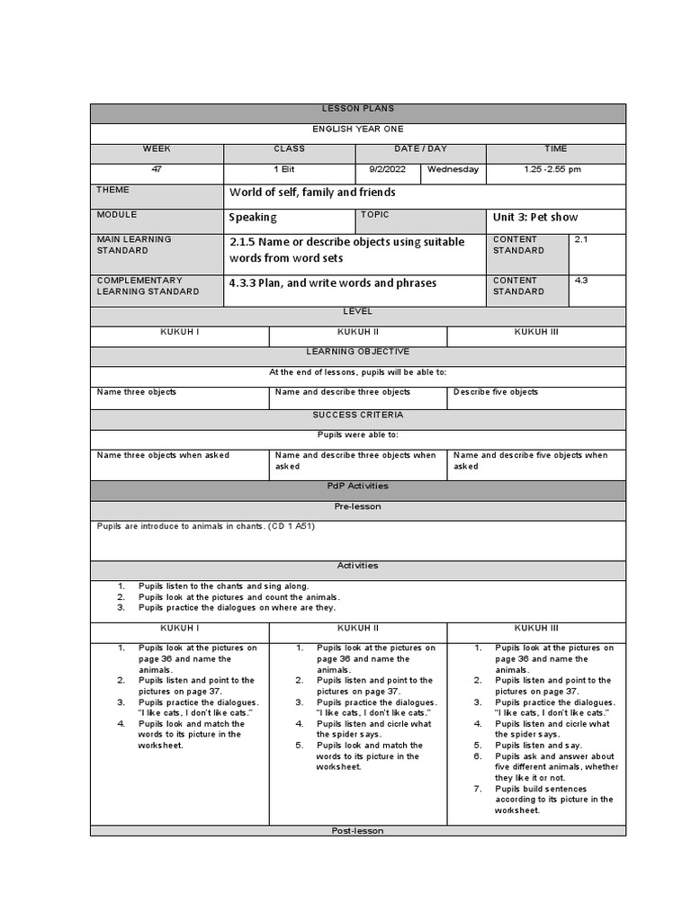 Wednesday Pdf Teaching Learning
