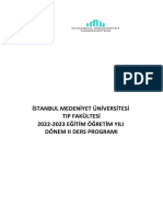 2022 2023 Imutf Donem II Ders Programi 19 - 09 - 2022