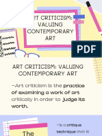 Contemporary Report Art Criticism