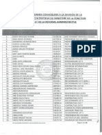 Listes Des Personnes Convoquées a La DDC-MINFOPRA