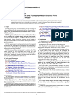 Astm D 5640 Standard Guide For Selection of Weirs and Flumes For Open Channel Flow Measurement of Water