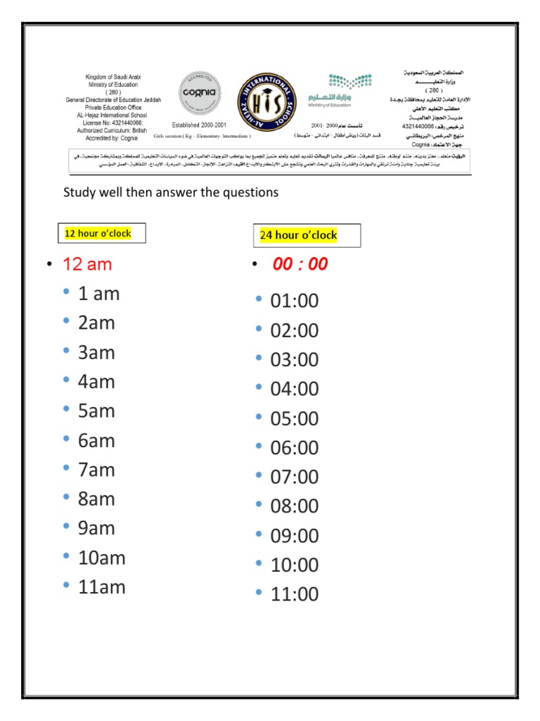 24 Hour O'clock 6 | PDF