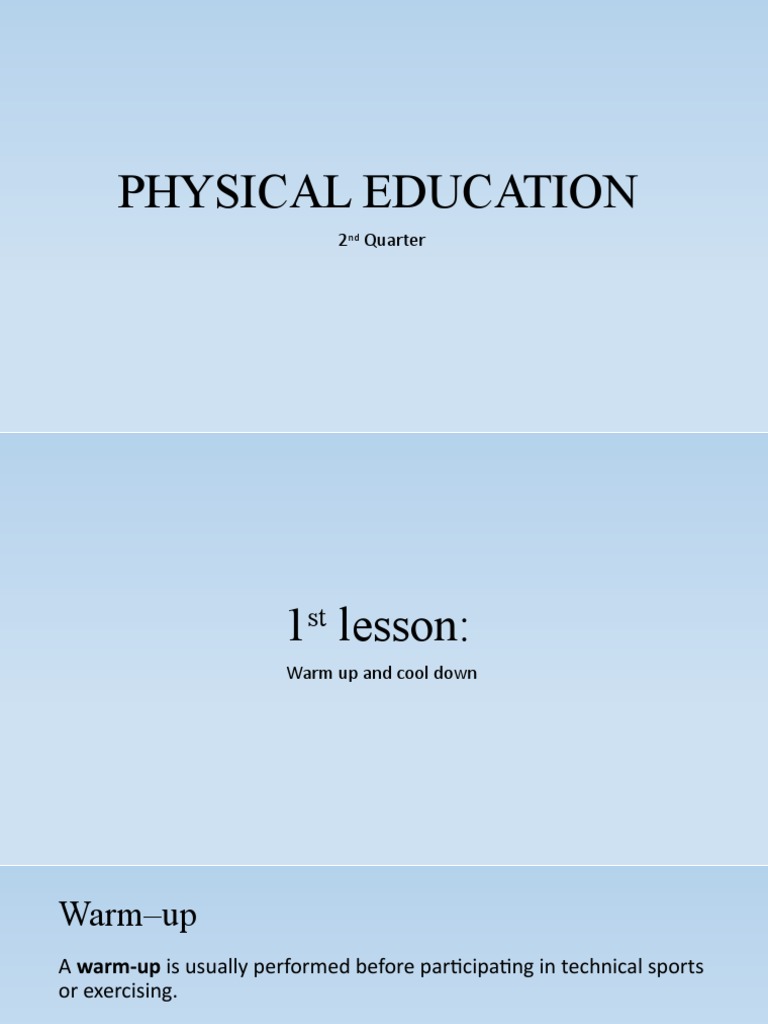 Warm-Up and Cool-Down Exercises | PDF | Eating Disorder | Physical Fitness