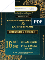 BHM and BACA 2022-23 Batch Orientation Program Brochure
