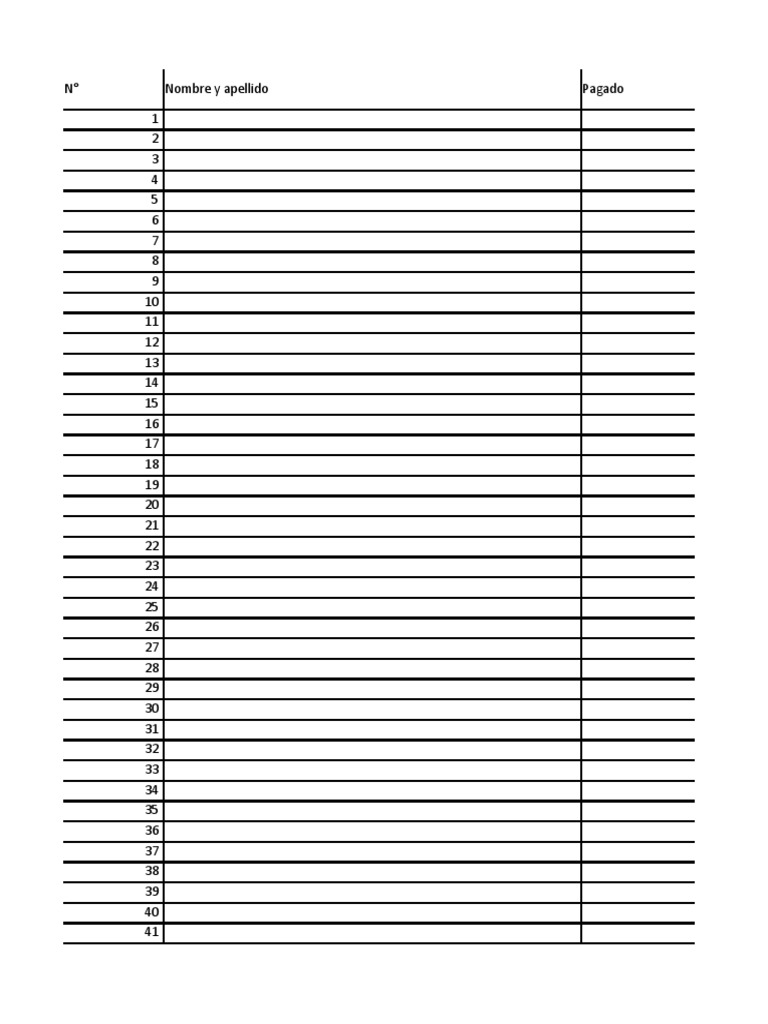 Planilla de Rifa de 100 Números | PDF