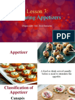 Lesson 3: Preparing Appetizers