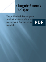 Teori Belajar Kognitif