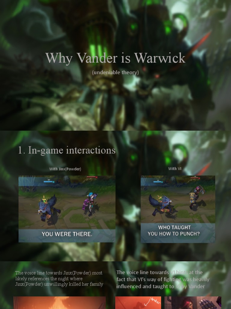Vander Is Warwick Undeniable Arcane Theory Pdf