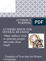 English Lesson: Author's Purpose