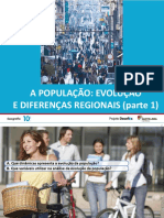 1.1-A POPULAÇÃO EVOLUÇÃO E DIFERENÇAS REGIONAIS (Parte 1)