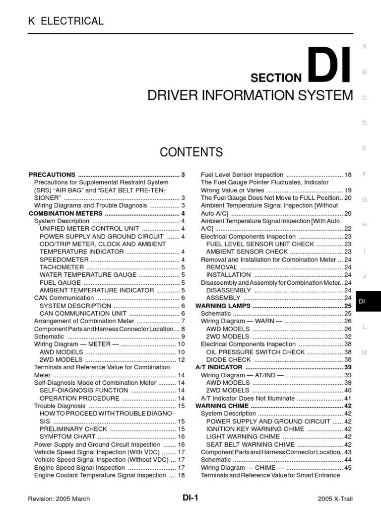 Nissan XTrail T30 2005 Workshop Manual | PDF | Airbag | Seat Belt
