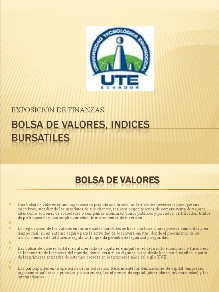 Introducción al Mercado Bursátil y Forex | PDF | Bolsa | Mercado de divisas